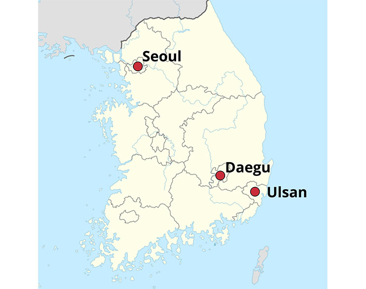 map of korea