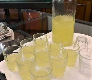 limoncello in glasses