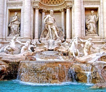 trevi fountain in italy