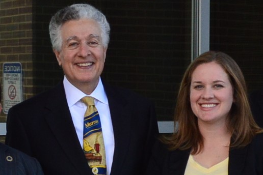 Pictured from left to right: Bentley Badgett and Rhea Ashby, president and vice president of the J. Rogers Badgett Sr. Foundation.