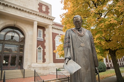 Rainey T. Wells statue on campus