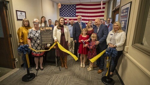 ribbon cutting for military coordinator office