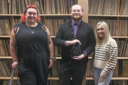 WKMS student reporters (left to right) Francis Grefer, Zacharie Lamb and Zoe Lewis.